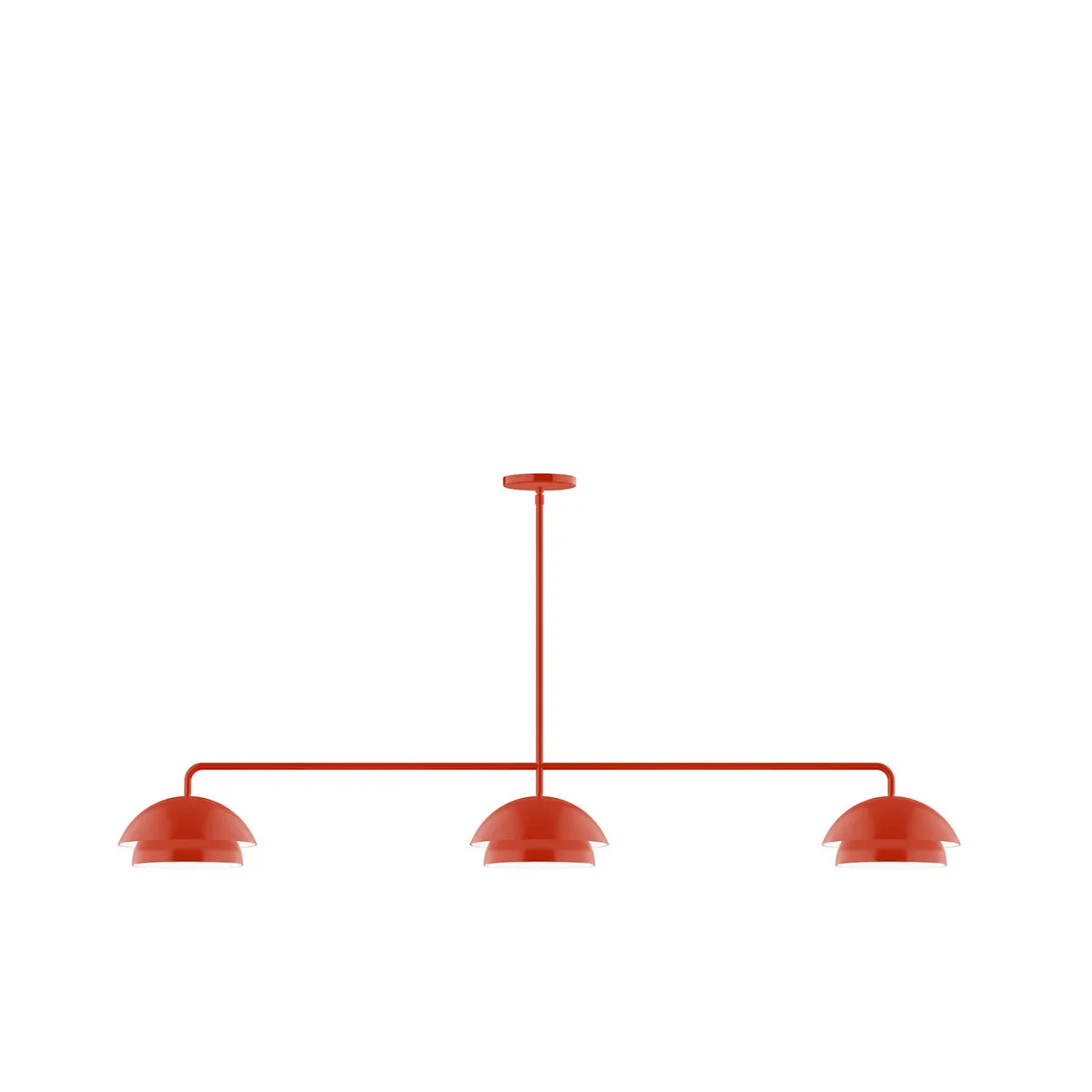 Nest 3-Light LED Linear Pendant in Vermillion