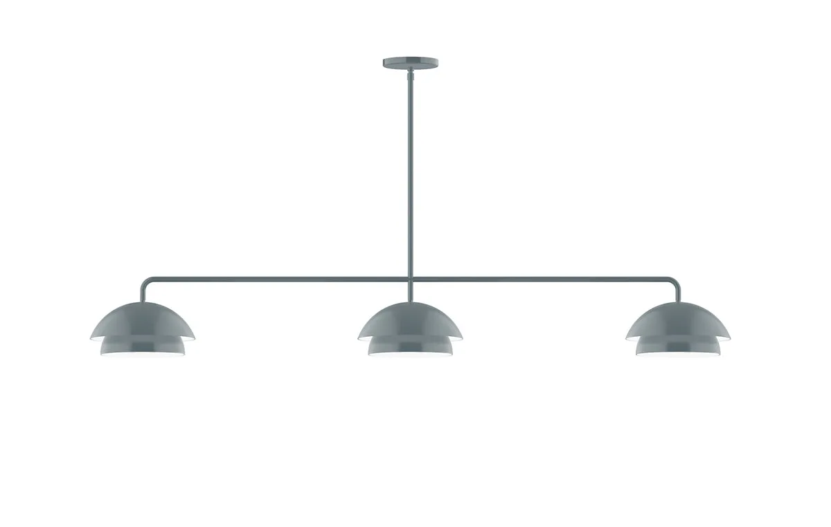Nest 3-Light LED Linear Pendant in Slate Gray