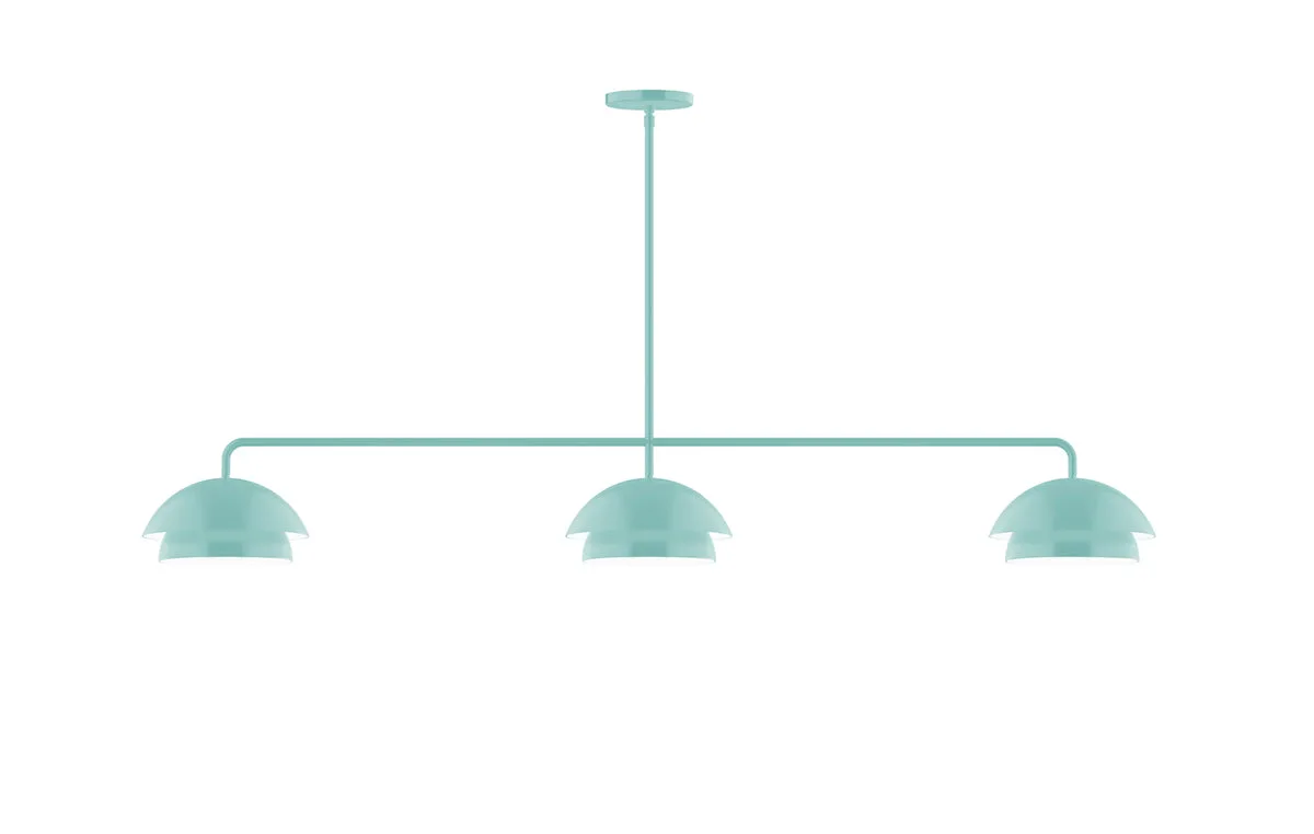Nest 3-Light LED Linear Pendant in Sea Green