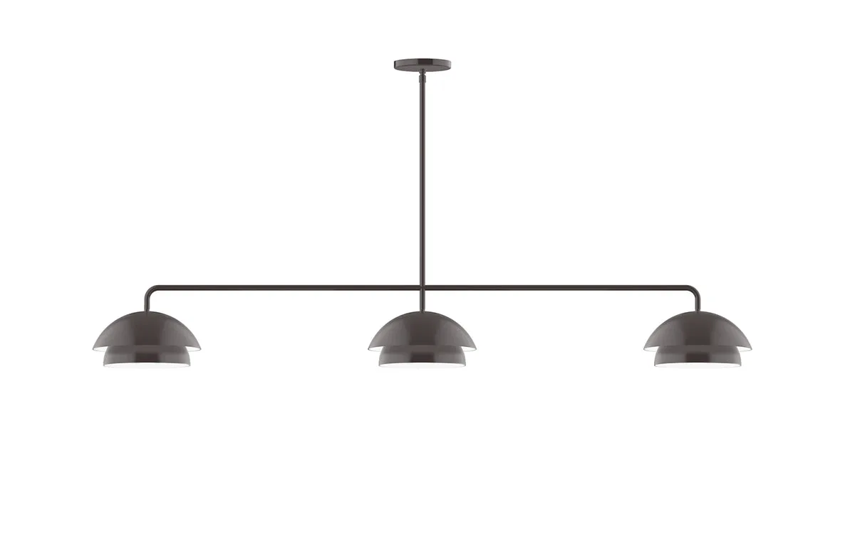Nest 3-Light LED Linear Pendant in Architectural Bronze
