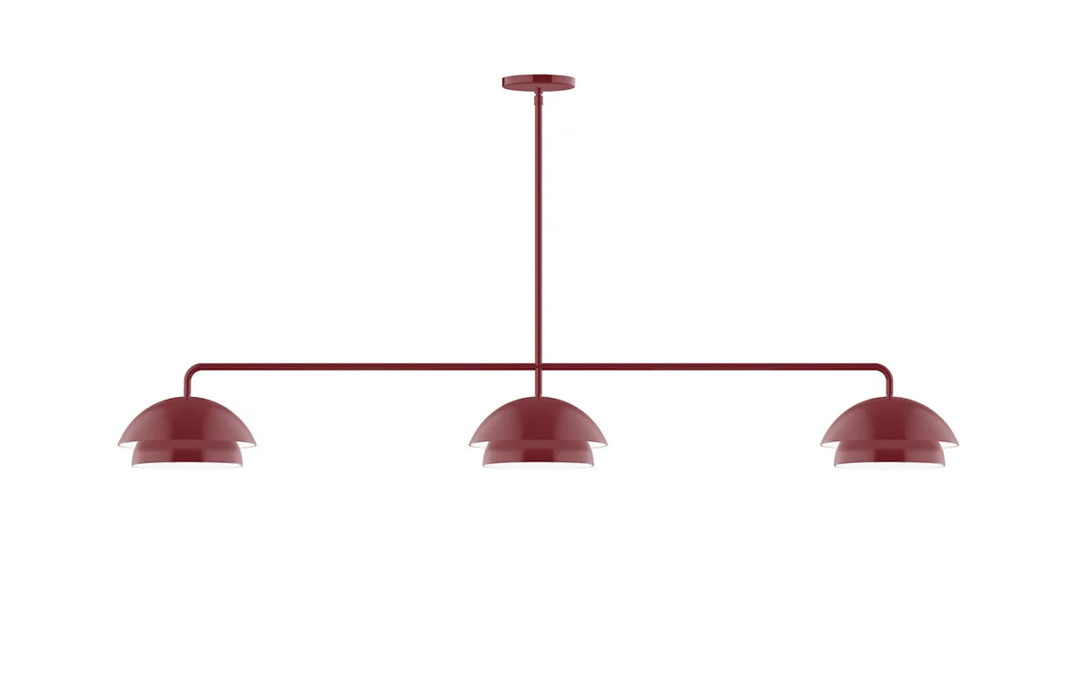 Nest 3-Light LED Linear Pendant in Barn Red