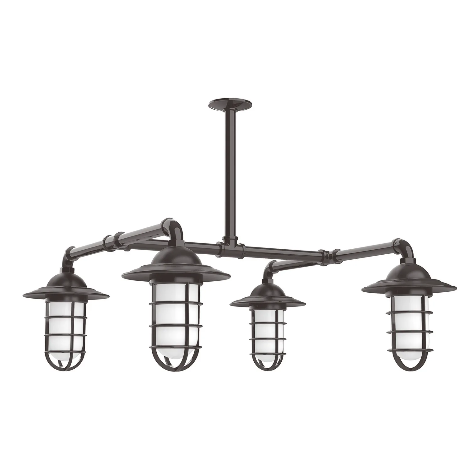 Vaportite Four Light Pendant in Architectural Bronze