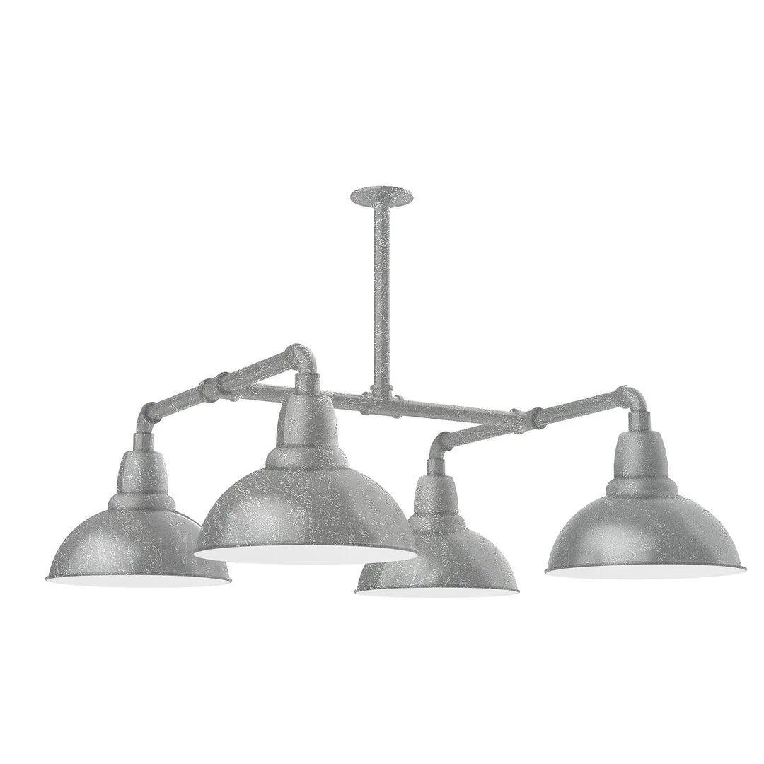 Cafe LED Pendant in Painted Galvanized