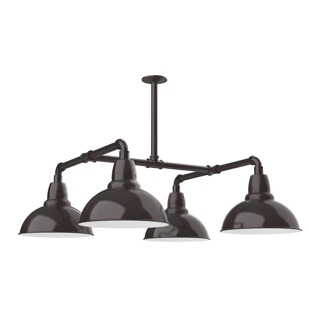Cafe Four Light Pendant in Architectural Bronze
