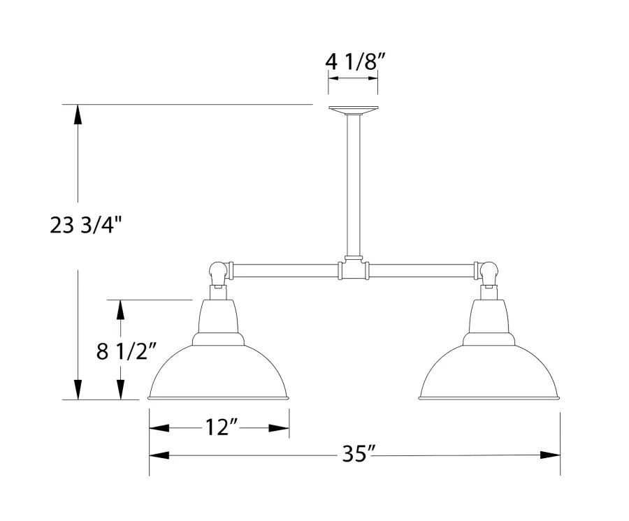 The Multi Light Stem Hung Pendant by Montclair Light Works - Image 2