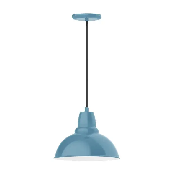 Cord hung pendants are a fun and useful addition to your décor, they will add color, and design flair to any application. Choose from 10 finishes and 10 cord patterns, accessorize with a wire grill, or glass and guard to create your own custom pendant. Great for interior use over a table, island, or workbench. Our Cafe shades will help transform your outdoor living area into a warm and intimate gathering space. Collection: Cafe Finish: Light Blue Glass: Clear Glass with Cast Guard Notes: Option (1) A19 LED and 3-Integrated 8W, 10W, 15W Width: 12.00" Height: 80.50" Length: 12.00" Weight: 3.50 lb Wire: 6' Black and White Houndstooth Fabric Cord Canopy: 5.375" diameter Number of Bulbs: 1 Maximum Wattage: 100.00 W Bulb Type: A19 Bulb Base: E26 Medium Light Source: Incandescent or LED equivalent Dimmable Voltage: 120.00 V Country of Origin: US Safety Listing: UL/cUL Safety Rating: Dry Dark Sky LED Manufacturer Warranty: 1-year limited warranty on the fixture.