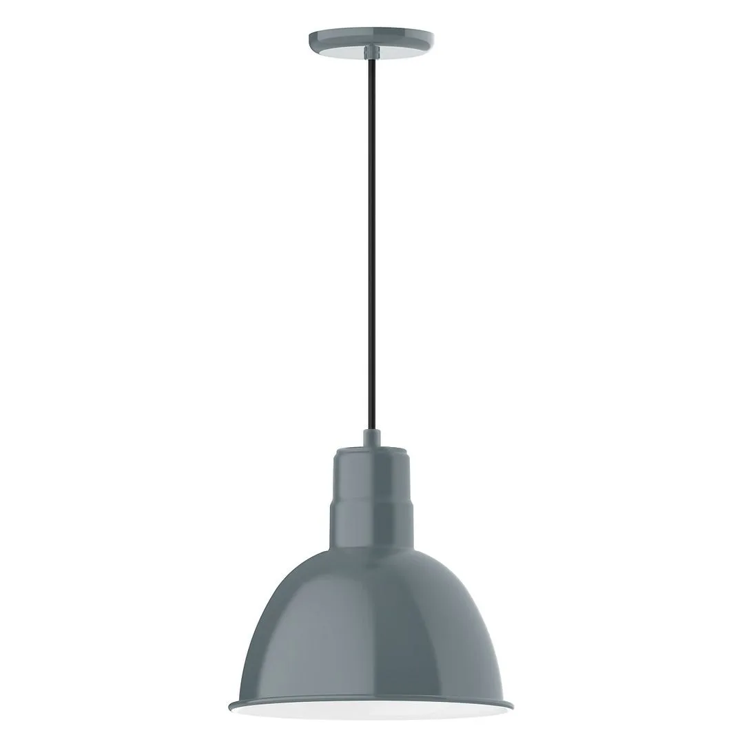Deep Bowl LED Pendant in Slate Gray