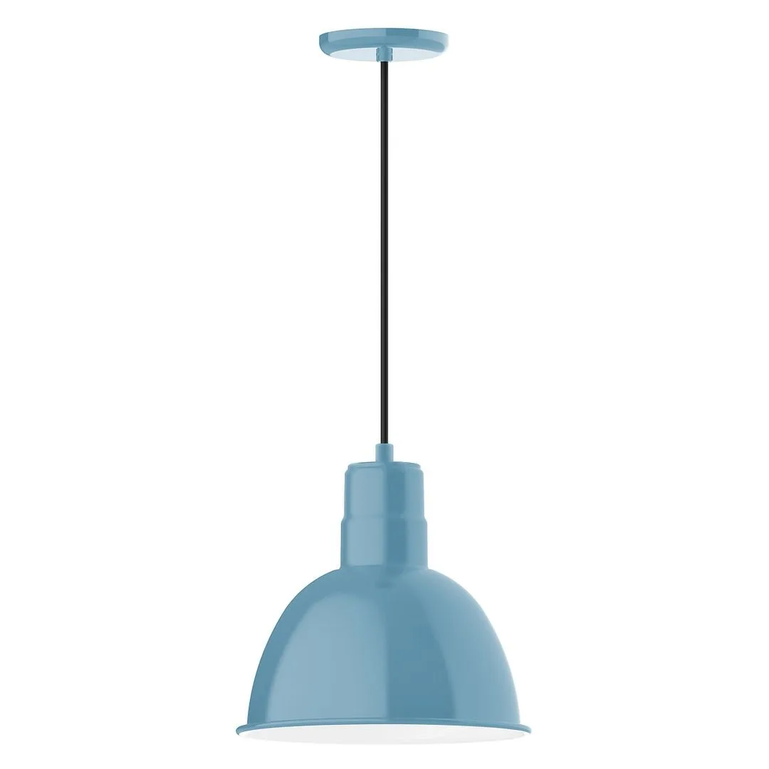 Deep Bowl LED Pendant in Light Blue