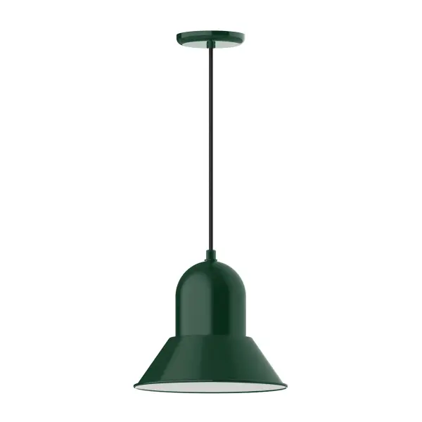 Cord hung pendants are a fun and useful addition to your décor, they will add color, and design flair to any application. Choose from 23 finishes and 12 cord patterns, accessorize with a wire grill, or glass and guard to create your own custom pendant. Great for interior use over a table, island, or workbench. Our Prima shade is elegant and clean-lined, inspiring illumination of your beautiful view