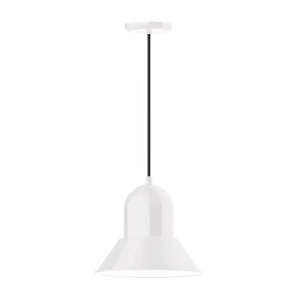 Cord hung pendants are a fun and useful addition to your décor, they will add color, and design flair to any application. Choose from 23 finishes and 12 cord patterns, accessorize with a wire grill, or glass and guard to create your own custom pendant. Great for interior use over a table, island, or workbench. Our Prima shade is elegant and clean-lined, inspiring illumination of your beautiful view
