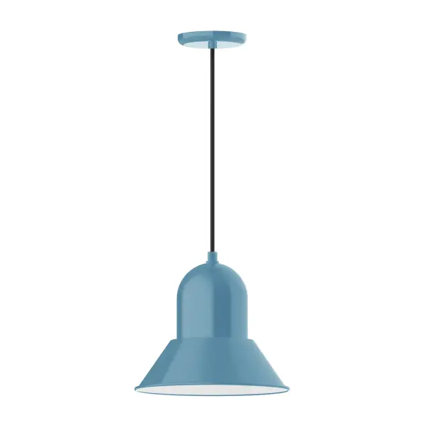 Cord hung pendants are a fun and useful addition to your décor, they will add color, and design flair to any application. Choose from 23 finishes and 12 cord patterns, accessorize with a wire grill, or glass and guard to create your own custom pendant. Great for interior use over a table, island, or workbench. Our Prima shade is elegant and clean-lined, inspiring illumination of your beautiful view
