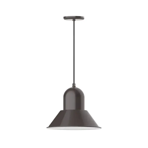 Cord hung pendants are a fun and useful addition to your décor, they will add color, and design flair to any application. Choose from 23 finishes and 12 cord patterns, accessorize with a wire grill, or glass and guard to create your own custom pendant. Great for interior use over a table, island, or workbench. Our Prima shade is elegant and clean-lined, inspiring illumination of your beautiful view