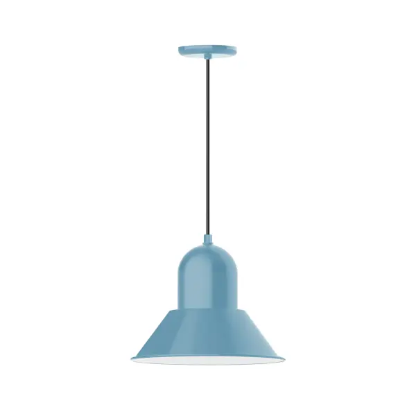 Cord hung pendants are a fun and useful addition to your décor, they will add color, and design flair to any application. Choose from 23 finishes and 12 cord patterns, accessorize with a wire grill, or glass and guard to create your own custom pendant. Great for interior use over a table, island, or workbench. Our Prima shade is elegant and clean-lined, inspiring illumination of your beautiful view