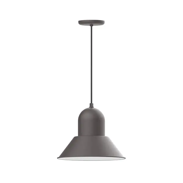 Cord hung pendants are a fun and useful addition to your décor, they will add color, and design flair to any application. Choose from 23 finishes and 12 cord patterns, accessorize with a wire grill, or glass and guard to create your own custom pendant. Great for interior use over a table, island, or workbench. Our Prima shade is elegant and clean-lined, inspiring illumination of your beautiful view