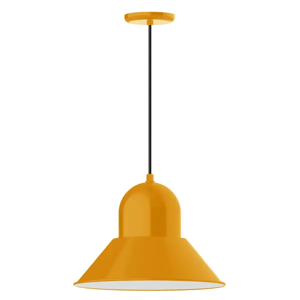 Cord hung pendants are a fun and useful addition to your décor, they will add color, and design flair to any application. Choose from 23 finishes and 12 cord patterns, accessorize with a wire grill, or glass and guard to create your own custom pendant. Great for interior use over a table, island, or workbench. Our Prima shade is elegant and clean-lined, inspiring illumination of your beautiful view