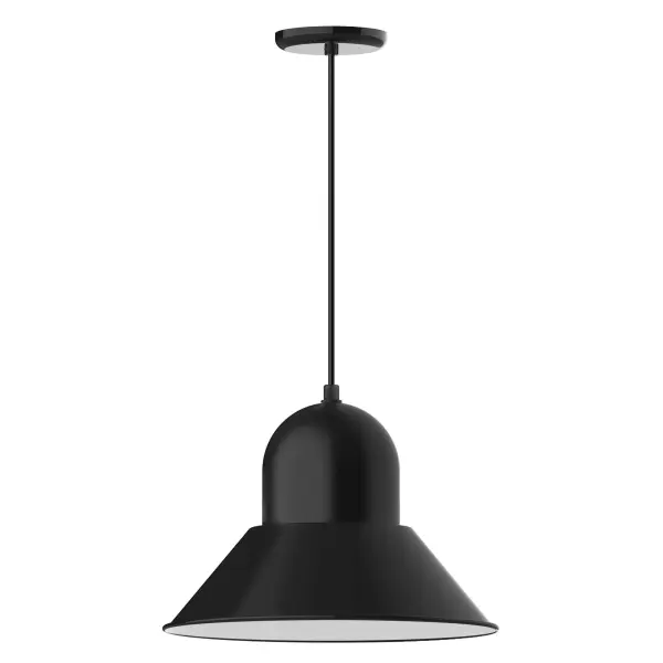 Cord hung pendants are a fun and useful addition to your décor, they will add color, and design flair to any application. Choose from 23 finishes and 12 cord patterns, accessorize with a wire grill, or glass and guard to create your own custom pendant. Great for interior use over a table, island, or workbench. Our Prima shade is elegant and clean-lined, inspiring illumination of your beautiful view