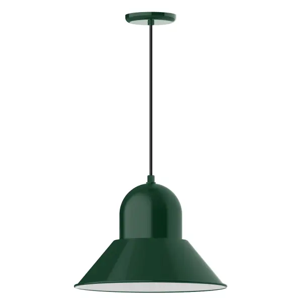 Cord hung pendants are a fun and useful addition to your décor, they will add color, and design flair to any application. Choose from 23 finishes and 12 cord patterns, accessorize with a wire grill, or glass and guard to create your own custom pendant. Great for interior use over a table, island, or workbench. Our Prima shade is elegant and clean-lined, inspiring illumination of your beautiful view