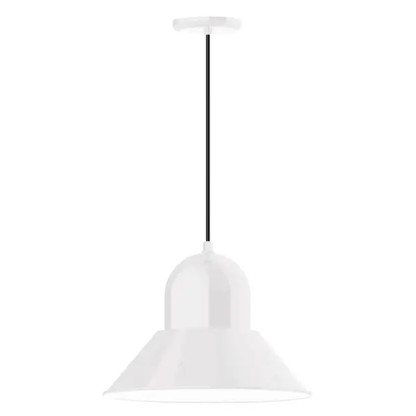 Cord hung pendants are a fun and useful addition to your décor, they will add color, and design flair to any application. Choose from 23 finishes and 12 cord patterns, accessorize with a wire grill, or glass and guard to create your own custom pendant. Great for interior use over a table, island, or workbench. Our Prima shade is elegant and clean-lined, inspiring illumination of your beautiful view