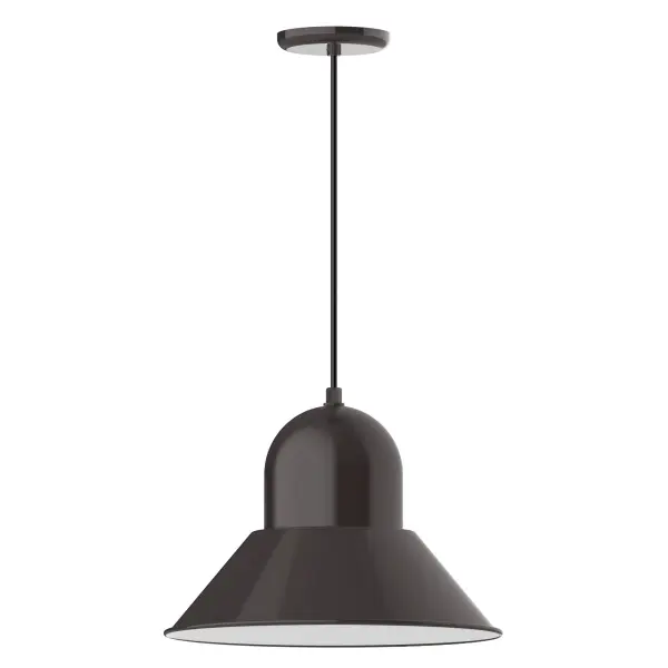 Cord hung pendants are a fun and useful addition to your décor, they will add color, and design flair to any application. Choose from 23 finishes and 12 cord patterns, accessorize with a wire grill, or glass and guard to create your own custom pendant. Great for interior use over a table, island, or workbench. Our Prima shade is elegant and clean-lined, inspiring illumination of your beautiful view