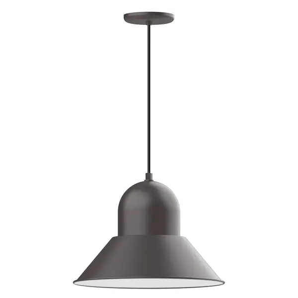 Cord hung pendants are a fun and useful addition to your décor, they will add color, and design flair to any application. Choose from 23 finishes and 12 cord patterns, accessorize with a wire grill, or glass and guard to create your own custom pendant. Great for interior use over a table, island, or workbench. Our Prima shade is elegant and clean-lined, inspiring illumination of your beautiful view