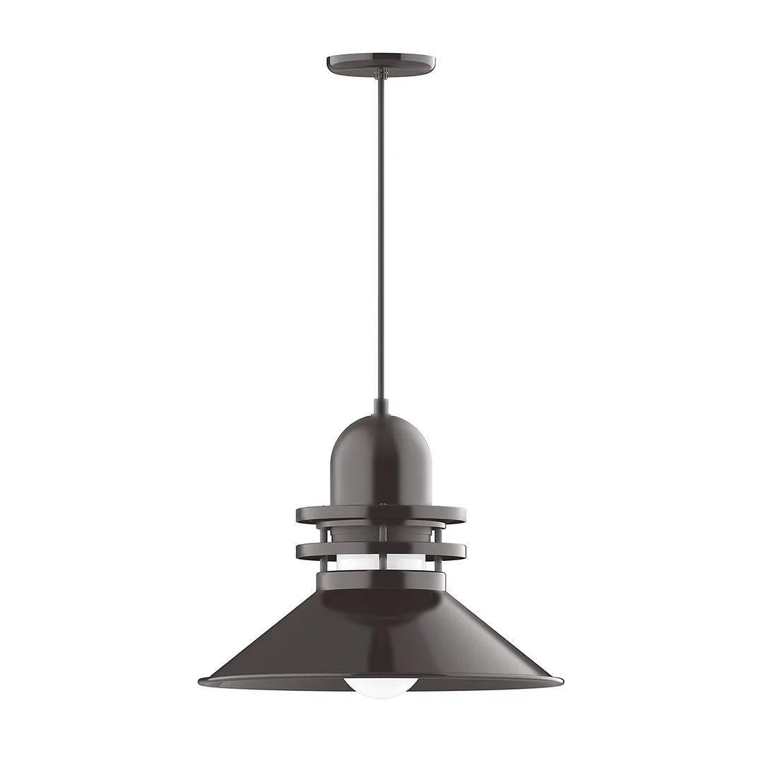 Atomic One Light Pendant in Architectural Bronze