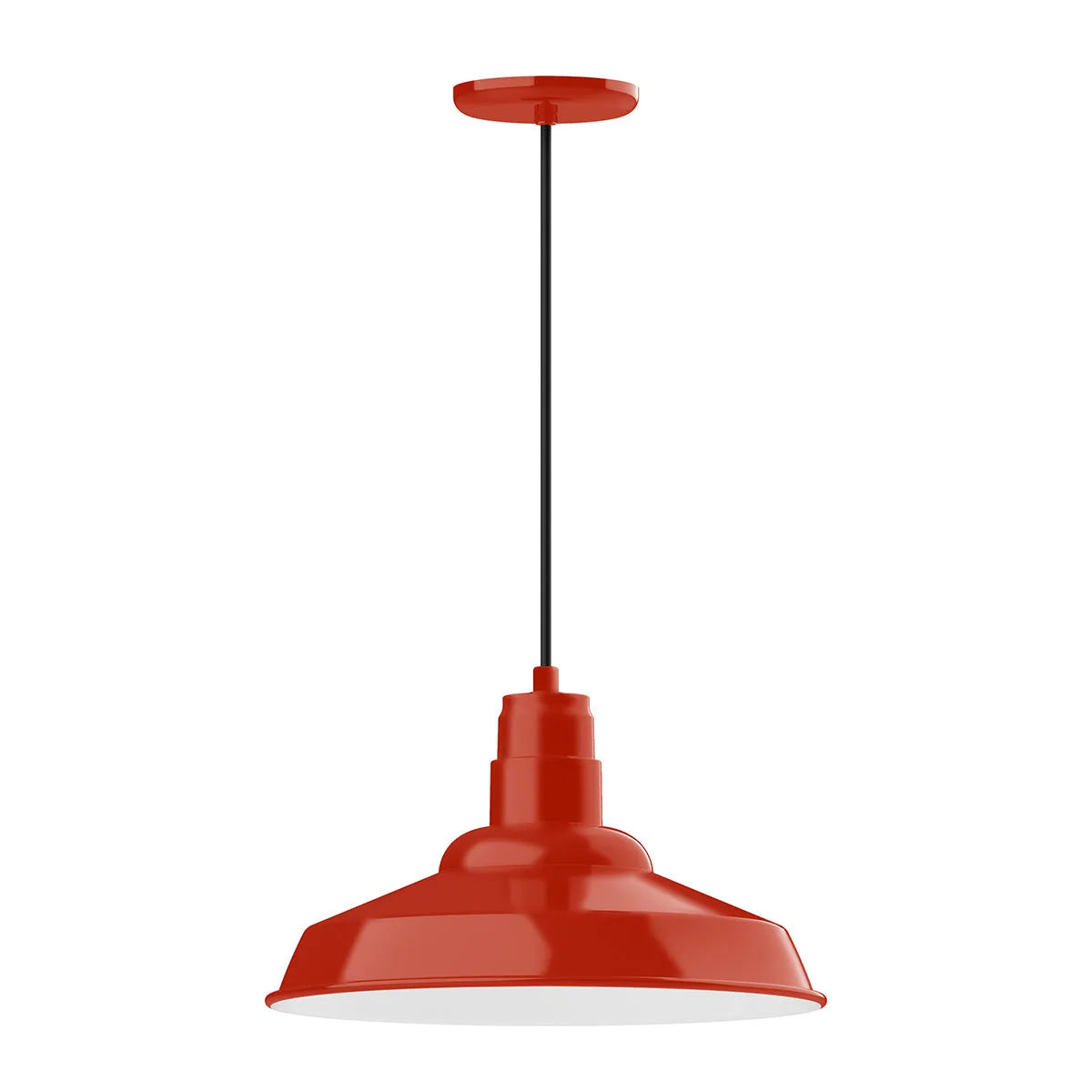 Warehouse 16" pendant in Vermillion