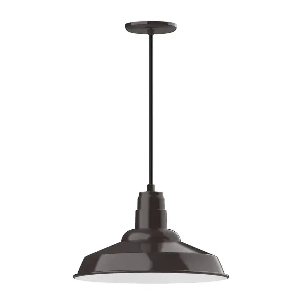 Cord hung pendants are a fun and useful addition to your décor, they will add color, and design flair to any application. Choose from 10 finishes and 10 cord patterns, accessorize with a wire grill, or glass and guard to create your own custom pendant. Great for interior use over a table, island, or workbench. The Warehouse shade is our most popular shade style, and we offer in a large variety of sizes. Collection: Warehouse Finish: Architectural Bronze Glass: Clear Glass with Cast Guard Notes: Option (1) A19 LED and Integrated LED Width: 16.00" Height: 104.75" Length: 16.00" Weight: 3.00 lb Wire: 6' Black Fabric Cord Canopy: 5.375" diameter Number of Bulbs: 1 Maximum Wattage: 100.00 W Bulb Type: A19 Bulb Base: E26 Medium Light Source: Incandescent or LED equivalent Dimmable Voltage: 120.00 V Country of Origin: US Safety Listing: UL/cUL Safety Rating: Dry Dark Sky LED Manufacturer Warranty: 1-year limited warranty on the fixture.