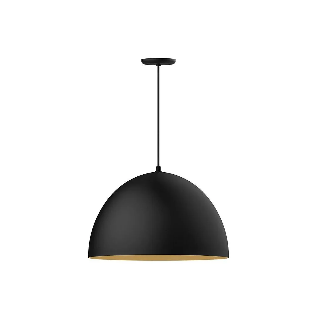 XL Choices LED Pendant in Black w/Gold Matte Interior