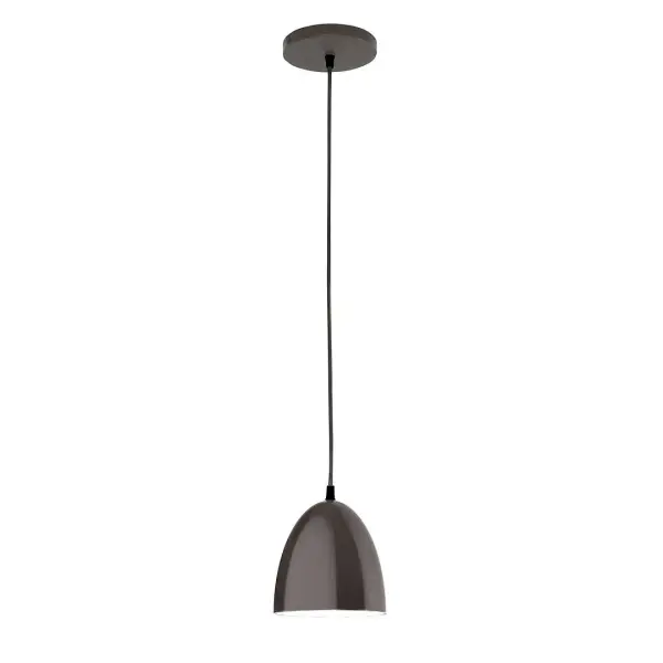 Cord hung pendants are a fun and useful addition to your décor, they will add color, and design flair to any application. Choose from 10 finishes and 10 cord patterns, accessorize with a wire grill, or glass and guard to create your own custom pendant. Great for interior use over a table, island, or workbench. Our 12-inch glass Jill shade is made in the USA and will add a vintage feel to your space. Collection: Jill Finish: Architectural Bronze Glass: 6 inch Jill Width: 6.00" Height: 78.00" Length: 6.00" Weight: 6.00 lb Wire: 6' Black Fabric Cord Canopy: 5" diameter Number of Bulbs: 1 Maximum Wattage: 8.00 W Light Source: LED Light Output: 800.00 lm Color Temperature: 3000 K CRI: 90 Dimmable Rated Average Life: 50,000 Voltage: 120.00 V Country of Origin: US Safety Listing: UL/cUL Safety Rating: Dry LED Manufacturer Warranty: 1-year limited warranty on the fixture.