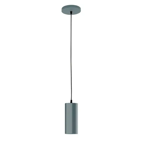 Cord hung pendants are a fun and useful addition to your décor, they will add color, and design flair to any application. Choose from 10 finishes and 10 cord patterns, accessorize with a wire grill, or glass and guard to create your own custom pendant. Great for interior use over a table, island, or workbench. Our 12-inch glass Jordan shade is made in the USA and will add a vintage feel to your space. Collection: Jordan Finish: Slate Gray Glass: 3.5 inch Jordan Width: 3.50" Height: 80.00" Length: 3.50" Weight: 6.00 lb Wire: 6' Black SJT Canopy: 5" diameter Number of Bulbs: 1 Maximum Wattage: 8.00 W Light Source: LED Light Output: 800.00 lm Color Temperature: 3000 K CRI: 90 Dimmable Rated Average Life: 50,000 Voltage: 120.00 V Country of Origin: US Safety Listing: UL/cUL Safety Rating: Dry LED Manufacturer Warranty: 1-year limited warranty on the fixture.