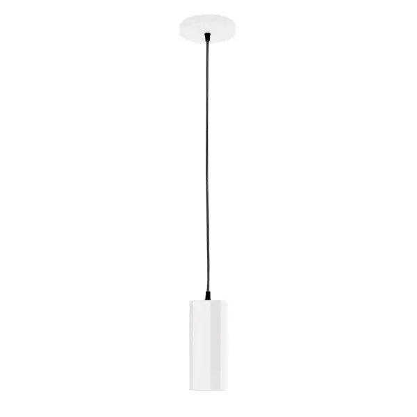 Cord hung pendants are a fun and useful addition to your décor, they will add color, and design flair to any application. Choose from 10 finishes and 10 cord patterns, accessorize with a wire grill, or glass and guard to create your own custom pendant. Great for interior use over a table, island, or workbench. Our 12-inch glass Jordan shade is made in the USA and will add a vintage feel to your space. Collection: Jordan Finish: White Glass: 3.5 inch Jordan Width: 3.50" Height: 80.00" Length: 3.50" Weight: 6.00 lb Wire: 6' Black SJT Canopy: 5" diameter Number of Bulbs: 1 Maximum Wattage: 8.00 W Light Source: LED Light Output: 800.00 lm Color Temperature: 3000 K CRI: 90 Dimmable Rated Average Life: 50,000 Voltage: 120.00 V Country of Origin: US Safety Listing: UL/cUL Safety Rating: Dry LED Manufacturer Warranty: 1-year limited warranty on the fixture.