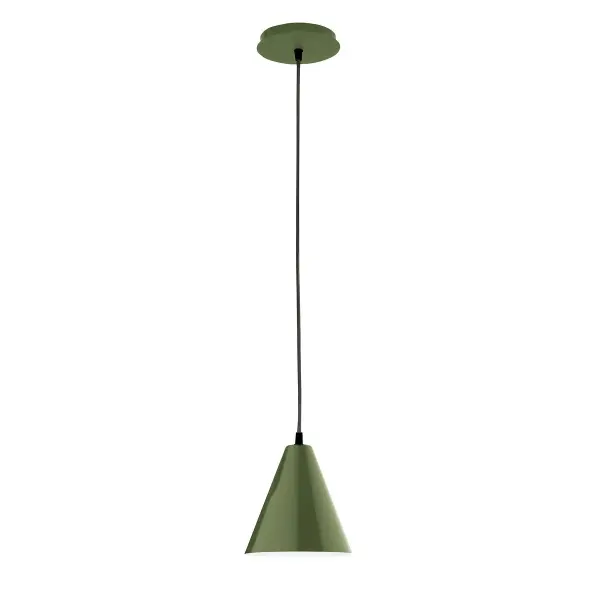 Cord hung pendants are a fun and useful addition to your décor, they will add color, and design flair to any application. Choose from 23 finishes and 12 cord patterns, accessorize with a wire grill, or glass and guard to create your own custom pendant. Great for interior use over a table, island, or workbench. Our 12-inch glass Jynx shade is made in the USA and will add a vintage feel to your space.