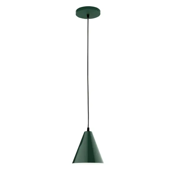 Cord hung pendants are a fun and useful addition to your décor, they will add color, and design flair to any application. Choose from 23 finishes and 12 cord patterns, accessorize with a wire grill, or glass and guard to create your own custom pendant. Great for interior use over a table, island, or workbench. Our 12-inch glass Jynx shade is made in the USA and will add a vintage feel to your space.