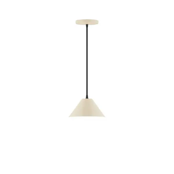Pinnacle, a contemporary series of basic spun geometric shapes, is simply configured for interior use. Colorful and clean-lined, these axially symmetric shapes will add pizzazz to your space. Collection: Pinnacle Finish: Cream Glass: 8 inch Pinnacle Notes: Option (1) G25 LED and 1-Integrated 8W Width: 8.00" Height: 76.00" Length: 8.00" Weight: 4.00 lb Wire: 6' Black SJT Canopy: 5" diameter Number of Bulbs: 1 Maximum Wattage: 60.00 W Bulb Type: G25 Bulb Base: E26 Medium Light Source: Incandescent or LED equivalent Dimmable Voltage: 120.00 V Material: Aluminum Country of Origin: US Safety Listing: UL/cUL Safety Rating: Dry LED Manufacturer Warranty: 1-year limited warranty on the fixture.