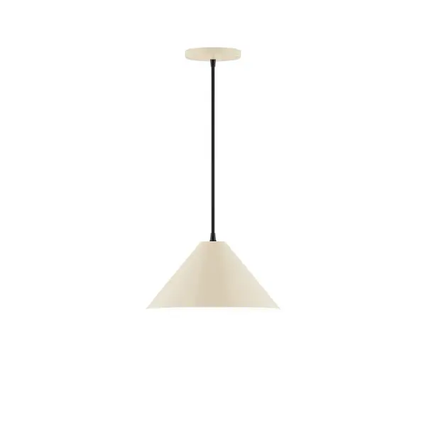 Pinnacle, a contemporary series of basic spun geometric shapes, is simply configured for interior use. Colorful and clean-lined, these axially symmetric shapes will add pizzazz to your space. Collection: Pinnacle Finish: Cream Glass: 12 inch Pinnacle Notes: Option (1) A19 LED and 2-Integrated 8W, 10W Width: 12.00" Height: 78.00" Length: 12.00" Weight: 6.00 lb Wire: 6' Black SJT Canopy: 5" diameter Number of Bulbs: 1 Maximum Wattage: 100.00 W Bulb Type: A19 Bulb Base: E26 Medium Light Source: Incandescent or LED equivalent Dimmable Voltage: 120.00 V Material: Aluminum Country of Origin: US Safety Listing: UL/cUL Safety Rating: Dry LED Manufacturer Warranty: 1-year limited warranty on the fixture.