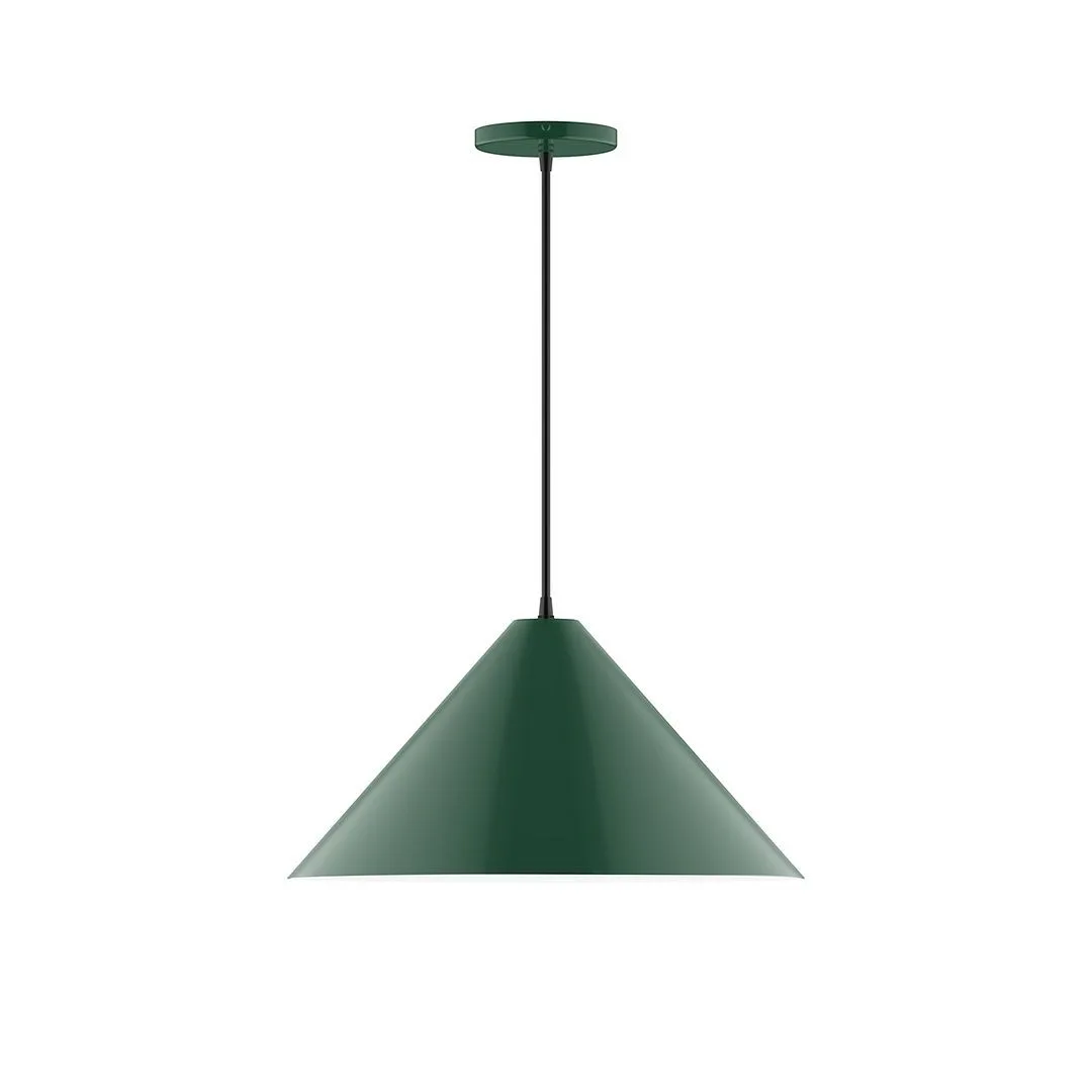 Pinnacle One Light Pendant in Forest Green