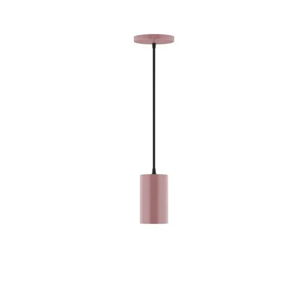 Beam, a contemporary series of basic spun geometric shapes, is simply configured for interior use. Colorful and clean-lined, these axially symmetric shapes will add pizzazz to your space. Collection: Beam Finish: Mauve Glass: 3.5 inch Beam Width: 3.50" Height: 78.00" Length: 3.50" Weight: 4.00 lb Wire: 6' Black Fabric Cord Canopy: 5" diameter Number of Bulbs: 1 Maximum Wattage: 8.00 W Light Source: LED Light Output: 800.00 lm Color Temperature: 3000 K CRI: 90 Dimmable Rated Average Life: 50,000 Voltage: 120.00 V Country of Origin: US Safety Listing: UL/cUL Safety Rating: Dry LED Manufacturer Warranty: 1-year limited warranty on the fixture.