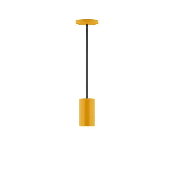 Beam, a contemporary series of basic spun geometric shapes, is simply configured for interior use. Colorful and clean-lined, these axially symmetric shapes will add pizzazz to your space. Collection: Beam Finish: Bright Yellow Glass: 3.5 inch Beam Width: 3.50" Height: 78.00" Length: 3.50" Weight: 4.00 lb Wire: 6' Cool Tweed Fabric Cord Canopy: 5" diameter Number of Bulbs: 1 Maximum Wattage: 8.00 W Light Source: LED Light Output: 800.00 lm Color Temperature: 3000 K CRI: 90 Dimmable Rated Average Life: 50,000 Voltage: 120.00 V Country of Origin: US Safety Listing: UL/cUL Safety Rating: Dry LED Manufacturer Warranty: 1-year limited warranty on the fixture.