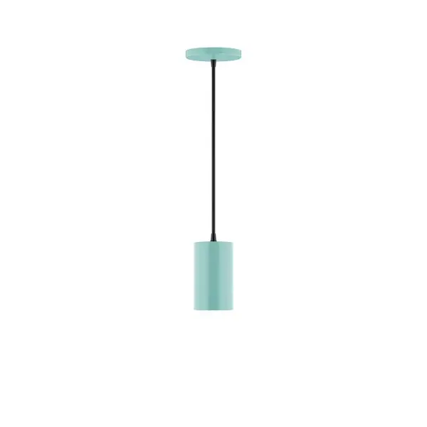 Beam, a contemporary series of basic spun geometric shapes, is simply configured for interior use. Colorful and clean-lined, these axially symmetric shapes will add pizzazz to your space. Collection: Beam Finish: Sea Green Glass: 3.5 inch Beam Width: 3.50" Height: 78.00" Length: 3.50" Weight: 4.00 lb Wire: 6' Red and White Zigzag Fabric Cord Canopy: 5" diameter Number of Bulbs: 1 Maximum Wattage: 8.00 W Light Source: LED Light Output: 800.00 lm Color Temperature: 3000 K CRI: 90 Dimmable Rated Average Life: 50,000 Voltage: 120.00 V Country of Origin: US Safety Listing: UL/cUL Safety Rating: Dry LED Manufacturer Warranty: 1-year limited warranty on the fixture.