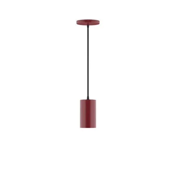 Beam, a contemporary series of basic spun geometric shapes, is simply configured for interior use. Colorful and clean-lined, these axially symmetric shapes will add pizzazz to your space. Collection: Beam Finish: Barn Red Glass: 3.5 inch Beam Width: 3.50" Height: 78.00" Length: 3.50" Weight: 4.00 lb Wire: 6' Red and White Zigzag Fabric Cord Canopy: 5" diameter Number of Bulbs: 1 Maximum Wattage: 8.00 W Light Source: LED Light Output: 800.00 lm Color Temperature: 3000 K CRI: 90 Dimmable Rated Average Life: 50,000 Voltage: 120.00 V Country of Origin: US Safety Listing: UL/cUL Safety Rating: Dry LED Manufacturer Warranty: 1-year limited warranty on the fixture.