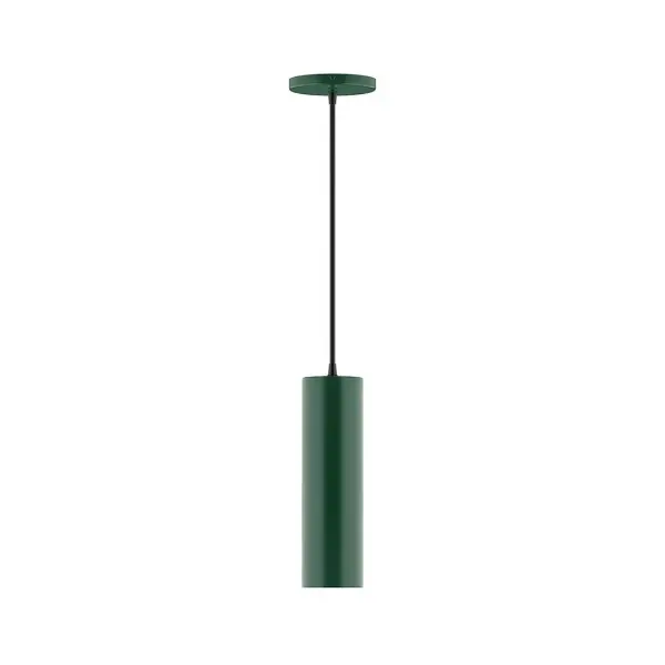 Beam, a contemporary series of basic spun geometric shapes, is simply configured for interior use. Colorful and clean-lined, these axially symmetric shapes will add pizzazz to your space. Collection: Beam Finish: Forest Green Glass: 3.5 inch Beam Width: 3.50" Height: 84.00" Length: 3.50" Weight: 5.00 lb Wire: 6' Black Fabric Cord Canopy: 5" diameter Number of Bulbs: 1 Maximum Wattage: 8.00 W Light Source: LED Light Output: 800.00 lm Color Temperature: 3000 K CRI: 90 Dimmable Rated Average Life: 50,000 Voltage: 120.00 V Country of Origin: US Safety Listing: UL/cUL Safety Rating: Dry LED Manufacturer Warranty: 1-year limited warranty on the fixture.