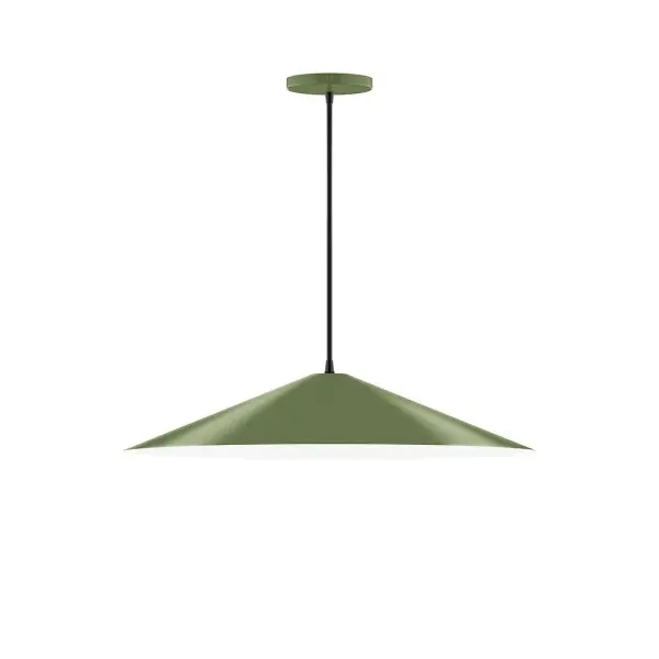 Vessel, a contemporary series of basic spun geometric shapes, is simply configured for interior use. Colorful and clean-lined, these axially symmetric shapes will add pizzazz to your space. Collection: Vessel Finish: Fern Green Glass: 24 inch Vessel Width: 24.00" Height: 76.50" Length: 24.00" Weight: 8.00 lb Wire: 6' Black and White Houndstooth Fabric Cord Canopy: 5" diameter Number of Bulbs: 2 Maximum Wattage: 8.00 W Light Source: LED Light Output: 800.00 lm Color Temperature: 3000 K CRI: 90 Dimmable Rated Average Life: 50,000 Voltage: 120.00 V Country of Origin: US Safety Listing: UL/cUL Safety Rating: Dry LED Manufacturer Warranty: 1-year limited warranty on the fixture.
