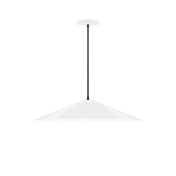 Vessel, a contemporary series of basic spun geometric shapes, is simply configured for interior use. Colorful and clean-lined, these axially symmetric shapes will add pizzazz to your space. Collection: Vessel Finish: White Glass: 24 inch Vessel Width: 24.00" Height: 76.50" Length: 24.00" Weight: 8.00 lb Wire: 6' White SJT Cord Canopy: 5" diameter Number of Bulbs: 2 Maximum Wattage: 8.00 W Light Source: LED Light Output: 800.00 lm Color Temperature: 3000 K CRI: 90 Dimmable Rated Average Life: 50,000 Voltage: 120.00 V Country of Origin: US Safety Listing: UL/cUL Safety Rating: Dry LED Manufacturer Warranty: 1-year limited warranty on the fixture.