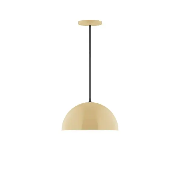 Arcade, a contemporary series of basic spun geometric shapes, is simply configured for interior use. Colorful and clean-lined, these axially symmetric shapes will add pizzazz to your space. Collection: Arcade Finish: Ivory Glass: 12 inch Arcade Width: 12.00" Height: 78.00" Length: 12.00" Weight: 6.00 lb Wire: 6' White SJT Cord Canopy: 5" diameter Number of Bulbs: 1 Maximum Wattage: 10.00 W Light Source: LED Light Output: 800.00 lm Color Temperature: 2700 K CRI: 90 Dimmable Rated Average Life: 50,000 Voltage: 120.00 V Country of Origin: US Safety Listing: UL/cUL Safety Rating: Dry LED Manufacturer Warranty: 1-year limited warranty on the fixture.