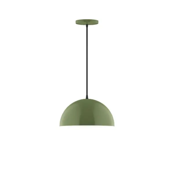 Arcade, a contemporary series of basic spun geometric shapes, is simply configured for interior use. Colorful and clean-lined, these axially symmetric shapes will add pizzazz to your space. Collection: Arcade Finish: Fern Green Glass: 12 inch Arcade Width: 12.00" Height: 78.00" Length: 12.00" Weight: 6.00 lb Wire: 6' White SJT Cord Canopy: 5" diameter Number of Bulbs: 1 Maximum Wattage: 10.00 W Light Source: LED Light Output: 800.00 lm Color Temperature: 2700 K CRI: 90 Dimmable Rated Average Life: 50,000 Voltage: 120.00 V Country of Origin: US Safety Listing: UL/cUL Safety Rating: Dry LED Manufacturer Warranty: 1-year limited warranty on the fixture.