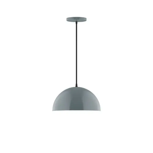 Arcade, a contemporary series of basic spun geometric shapes, is simply configured for interior use. Colorful and clean-lined, these axially symmetric shapes will add pizzazz to your space. Collection: Arcade Finish: Slate Gray Glass: 12 inch Arcade Width: 12.00" Height: 78.00" Length: 12.00" Weight: 6.00 lb Wire: 6' Ivory Fabric Cord Canopy: 5" diameter Number of Bulbs: 1 Maximum Wattage: 10.00 W Light Source: LED Light Output: 800.00 lm Color Temperature: 2700 K CRI: 90 Dimmable Rated Average Life: 50,000 Voltage: 120.00 V Country of Origin: US Safety Listing: UL/cUL Safety Rating: Dry LED Manufacturer Warranty: 1-year limited warranty on the fixture.