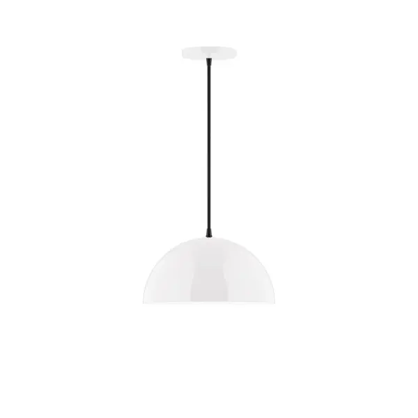 Arcade, a contemporary series of basic spun geometric shapes, is simply configured for interior use. Colorful and clean-lined, these axially symmetric shapes will add pizzazz to your space. Collection: Arcade Finish: White Glass: 12 inch Arcade Width: 12.00" Height: 78.00" Length: 12.00" Weight: 6.00 lb Wire: 6' Ivory Fabric Cord Canopy: 5" diameter Number of Bulbs: 1 Maximum Wattage: 10.00 W Light Source: LED Light Output: 800.00 lm Color Temperature: 2700 K CRI: 90 Dimmable Rated Average Life: 50,000 Voltage: 120.00 V Country of Origin: US Safety Listing: UL/cUL Safety Rating: Dry LED Manufacturer Warranty: 1-year limited warranty on the fixture.