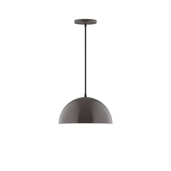 Arcade, a contemporary series of basic spun geometric shapes, is simply configured for interior use. Colorful and clean-lined, these axially symmetric shapes will add pizzazz to your space. Collection: Arcade Finish: Architectural Bronze Glass: 12 inch Arcade Width: 12.00" Height: 78.00" Length: 12.00" Weight: 6.00 lb Wire: 6' Navy Mini Tweed Fabric Cord Canopy: 5" diameter Number of Bulbs: 1 Maximum Wattage: 10.00 W Light Source: LED Light Output: 800.00 lm Color Temperature: 2700 K CRI: 90 Dimmable Rated Average Life: 50,000 Voltage: 120.00 V Country of Origin: US Safety Listing: UL/cUL Safety Rating: Dry LED Manufacturer Warranty: 1-year limited warranty on the fixture.