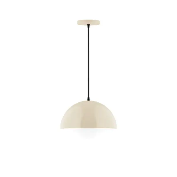 Arcade, a contemporary series of basic spun geometric shapes, is simply configured for interior use. Colorful and clean-lined, these axially symmetric shapes will add pizzazz to your space. Collection: Arcade Finish: Cream Glass: 6 inch White Opal Glass Globe Notes: Option (1) A19 LED Width: 12.00" Height: 78.00" Length: 12.00" Weight: 6.00 lb Wire: 6' Black SJT Canopy: 5" diameter Number of Bulbs: 1 Maximum Wattage: 100.00 W Bulb Type: A19 Bulb Base: E26 Medium Light Source: Incandescent or LED equivalent Dimmable Voltage: 120.00 V Material: Aluminum Country of Origin: US Safety Listing: UL/cUL Safety Rating: Dry LED Manufacturer Warranty: 1-year limited warranty on the fixture.