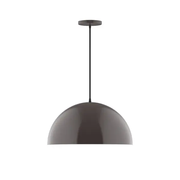 Arcade, a contemporary series of basic spun geometric shapes, is simply configured for interior use. Colorful and clean-lined, these axially symmetric shapes will add pizzazz to your space. Collection: Arcade Finish: Architectural Bronze Glass: 18 inch Arcade Width: 18.00" Height: 81.00" Length: 18.00" Weight: 8.00 lb Wire: 6' Red and White Zigzag Fabric Cord Canopy: 5" diameter Number of Bulbs: 1 Maximum Wattage: 15.00 W Light Source: LED Light Output: 1200.00 lm Color Temperature: 2700 K CRI: 90 Dimmable Rated Average Life: 50,000 Voltage: 120.00 V Country of Origin: US Safety Listing: UL/cUL Safety Rating: Dry LED Manufacturer Warranty: 1-year limited warranty on the fixture.